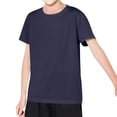 thumbnail image 2 of RRMuAzgs Girls Short Sleeve Shirts Summer Basic Round Neck T-Shirt Solid Color Kids Tee Tops for 2-18 Years, 2 of 5