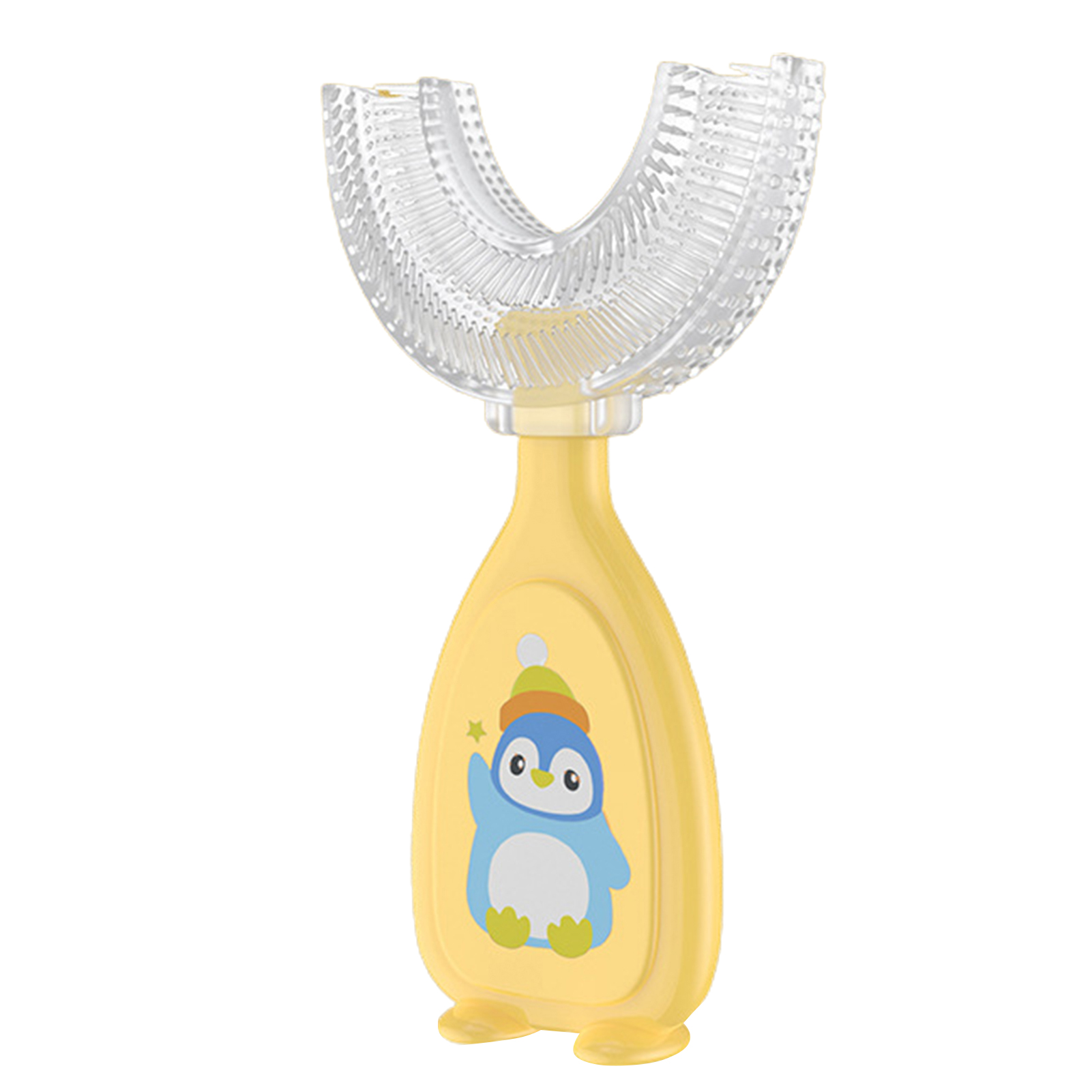 Grofry Baby Kids Toothbrush PP Handle 360 Degrees Cleaning Portable U Shape Toothbrush for Gum Care