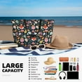 thumbnail image 5 of Daiia Autumn Fox Owl Beach Travel Bag - Water-Resistant Beach Bag, Lightweight Tote with 7 Pockets for Women and Men - Gym,Pool,Camping,Reusable Grocery Bag, 5 of 7