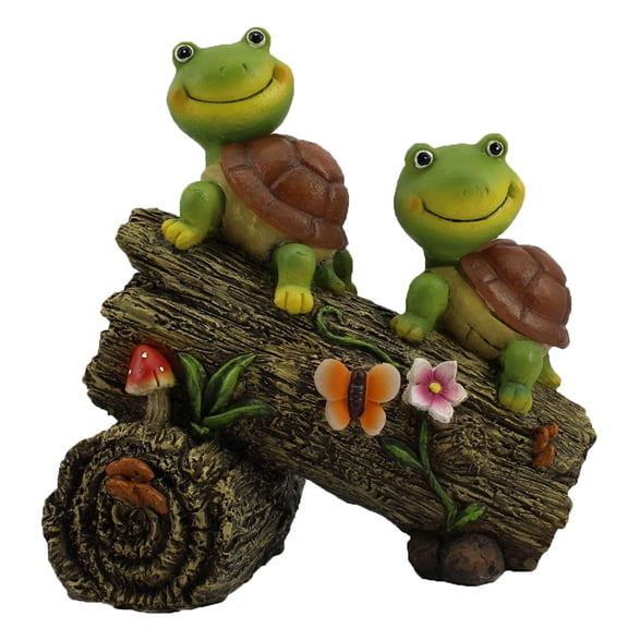 Mauxuk Solar Turtle Garden Light, Resin Statue with Solar LED, Waterproof Outdoor Decor, 9.84 Tall