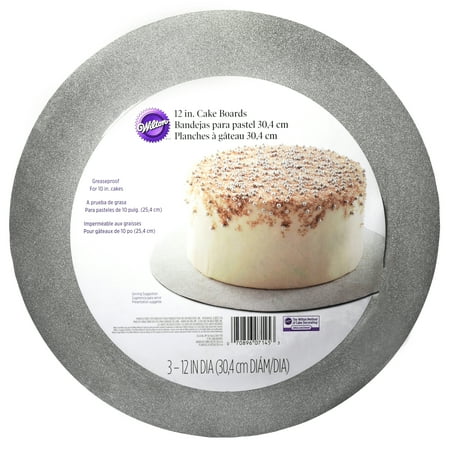 wilton cake round count glitter boards inch silver walmart