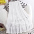 thumbnail image 2 of Fewfanhot Women's Skirts Midi Skirt Elastic High Waist Lace Tulle Skirt Pleated Skirt Layered Reversible Skirt, 2 of 6