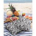 thumbnail image 3 of Pack of 2 Outdoor Pillow Covers, Zebra Animal Texture Waterproof Square Throw Pillowcase Cushion Decorative Pillow Covers for Couch Patio Tent, 16x16 in, 3 of 6