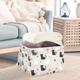thumbnail image 3 of Yayeee Collapsible Cube Storage Bin with Lid Fabric Closet Decorative Basket with Handles, Gray Cartoon Pattern, 3 of 7