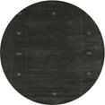thumbnail image 1 of Ahgly Company Machine Washable Indoor Round Contemporary Charcoal Black Area Rugs, 3' Round, 1 of 7
