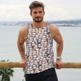thumbnail image 6 of Lsque Watercolor cute slow loris Pattern Mens Tank Tops Muscle Athletic Quick Dry Sleeveless Workout Fitness T Shirts Beach Tank Top, Loose-fit Sleeveless Shirt for Men-Medium, 6 of 7