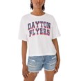thumbnail image 3 of Women's Gameday Couture White Dayton Flyers Claim To Fame Boxy Cropped T-Shirt, 3 of 5