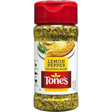 (2 Pack) Tone's Lemon Pepper Seasoning Blend, 3.35 (Best Lemon Pepper Chicken Wings Recipe)