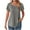 Gray, variant on Oalirro Petal Short Sleeve Top for Women Summer Casual Crew Neck Shirts Solid Dressy Blouse Pleated Tunics