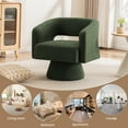 thumbnail image 2 of FANCROU Velvet Swivel Accent Chair, Mid Century 360 Degree Swivel Chair, Reading Lounge Chair, for Living Room, Bedroom, Living Room, Office, Green, 2 of 8