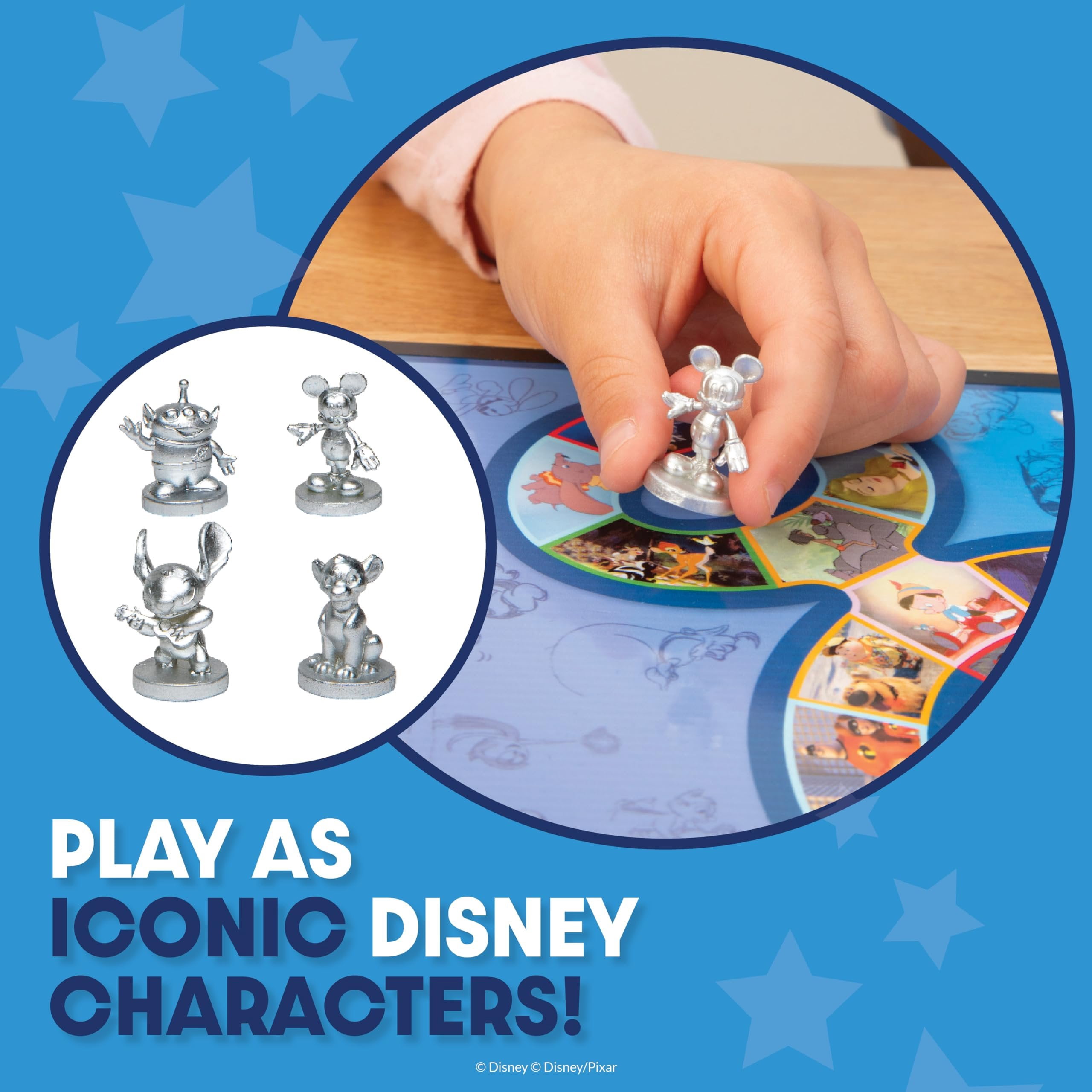 PlayMonster The Magical World of Disney Trivia Board Game - Kids Edition - 615 Questions for Disney Fans, Family & Travel Game, 2+ Players Ages 5+