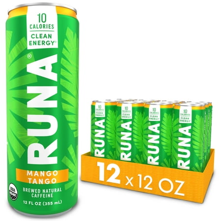 RUNA Energy Drink, Mango, 12 fl oz Can (Pack of 12)