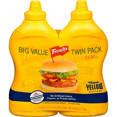 Frenchs Classic Yellow Mustard 30 Ounce (Pack of 2)