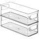 thumbnail image 1 of Pack of 2 Clear Refrigerator Storage Boxes - Kitchen Storage Box with Handles 25 x 10 x 7.5 cm, 1 of 5