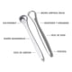 thumbnail image 2 of BEE VIBES Limpiador de Lengua Acero Inoxidable - Tallador limpia lenguas raspador bucal rastrillo de higiene oral, Stainless Steel Tongue Scraper Cleaner (2 Pack+ Estuche), 2 of 6