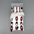 thumbnail image 2 of Ambesonne Ethnic Bedding Set 4 Pcs, Geisha Dolls Folkloric, Queen, Black Red, 2 of 3