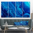 thumbnail image 3 of Designart 'Dark Blue Abstract Acrylic Paint Mix ' Abstract Art on Canvas, 3 of 3