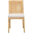 thumbnail image 3 of Bowery Hill Walnut Finished Wood and Rattan Dining Chair, 3 of 10