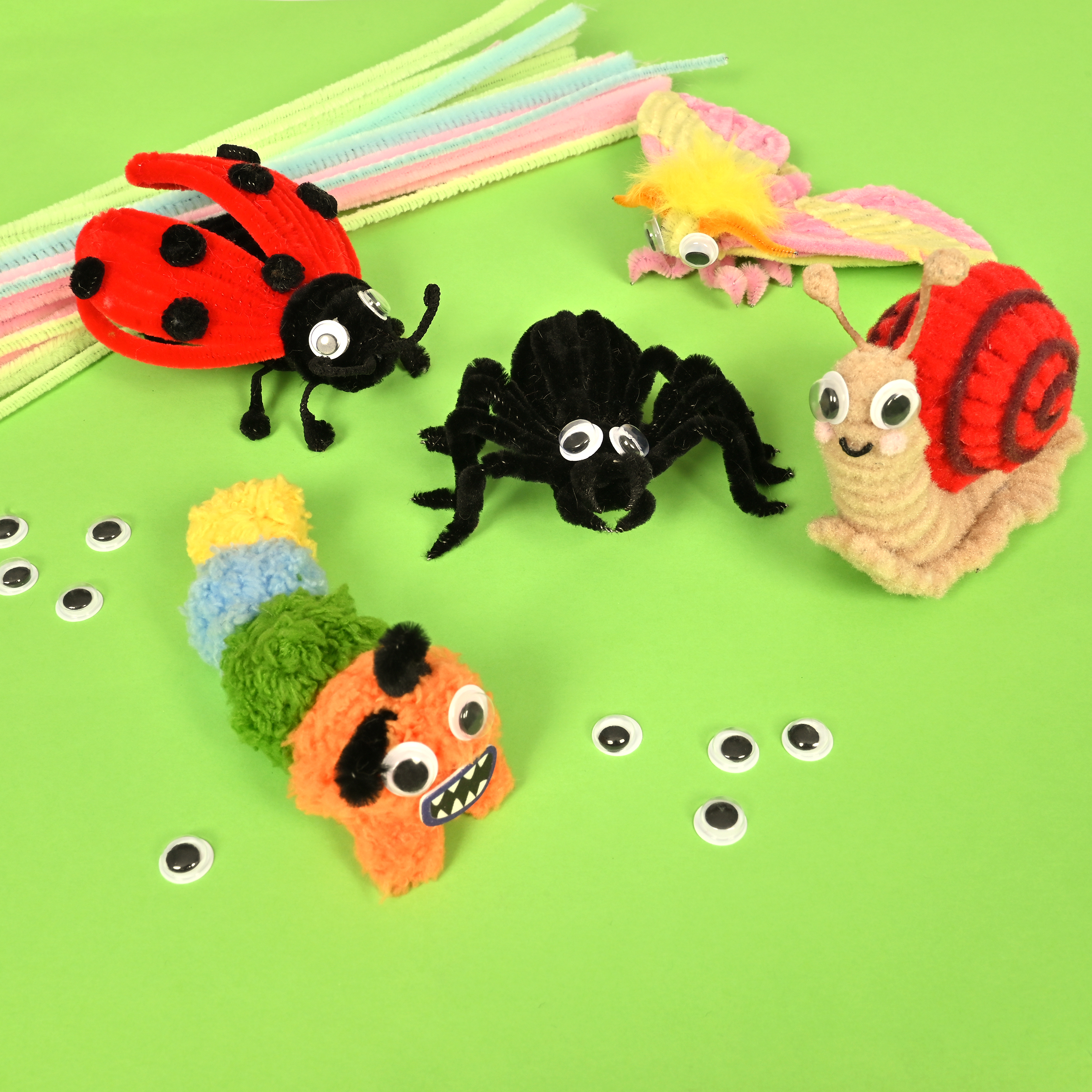 Hello Hobby 300 Count 10mm Wiggle Eyes for Kids Crafts