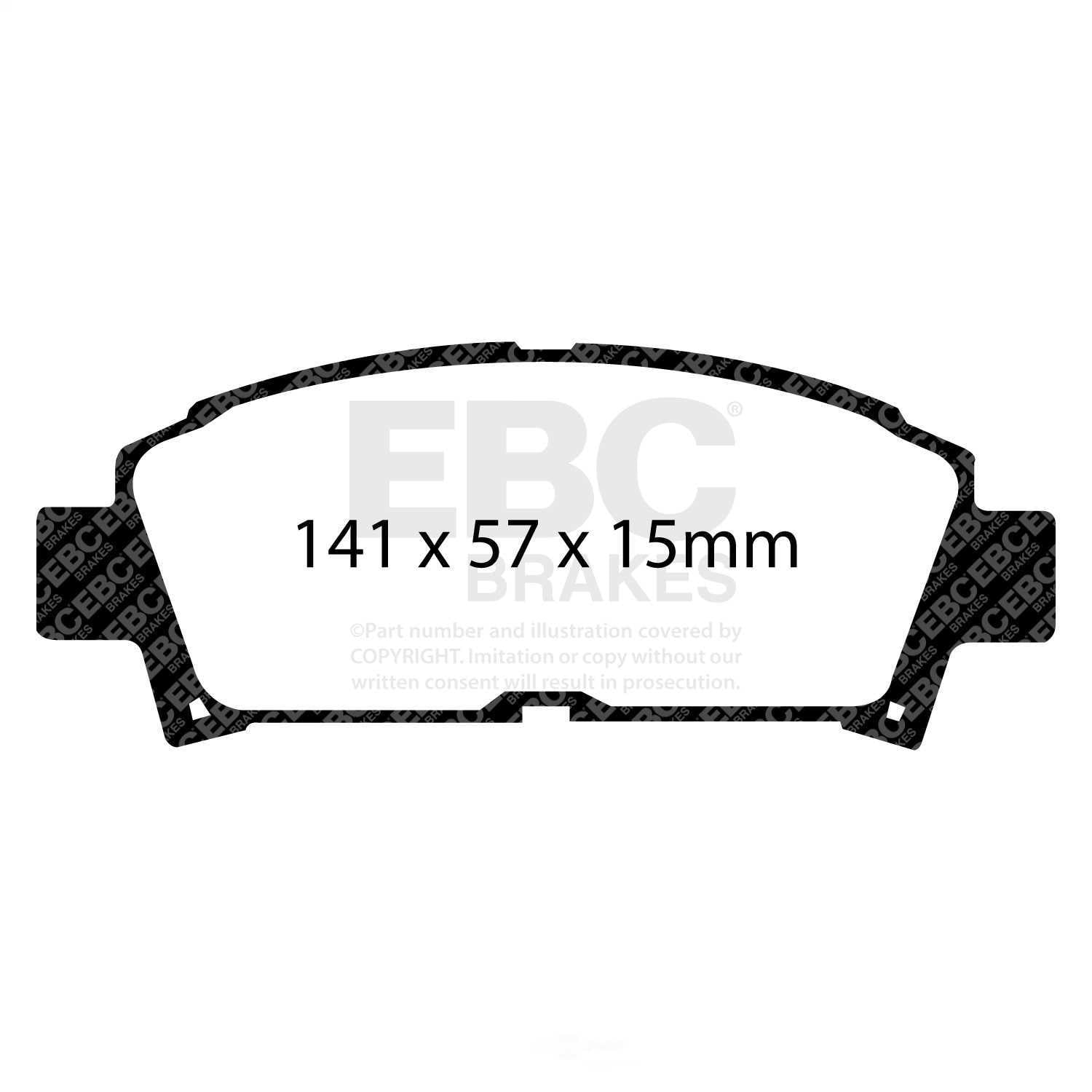 EBC Brakes Yellowstuff 4000 Series Street and Track Brake Pad Set Fits select: 1993-1995 TOYOTA MR2