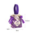 thumbnail image 4 of Bolsa con cordón para novia, bolso de mano para boda, bolso con cordón, bolsa de dulces para banquete, artículos esenciales para bodas, suministros Púrpura, 4 of 10