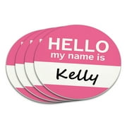 Kelly Hello My Name Is Coaster Set