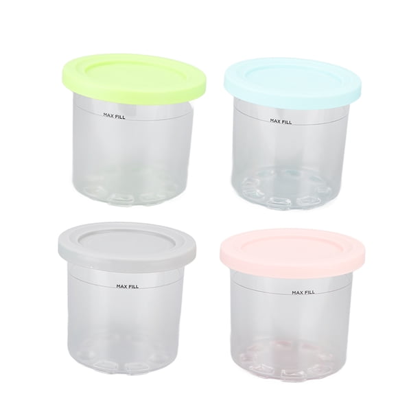 Contenedor de helado ANGGREK 600 Ml ABS PC 4 Piezas para Máquina de helado NC300
