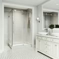 thumbnail image 5 of VIGO Elan E-Class 36 in. L x 48 in. W x 82 in. H Frameless Sliding Shower Enclosure Kit in Stainless Steel with Clear Glass, 5 of 11