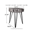 thumbnail image 4 of Signature Design by Ashley - Dellman Natural Edge Accent Table - Contemporary Chic - Antique Silver Finish, 4 of 5