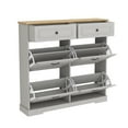 thumbnail image 4 of S-HOME Antique White Shoe Storage Cabinet with Adjustable Shelves and 4 Drawer for Stylish Organizing, 4 of 14