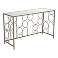 thumbnail image 5 of Convale Console Table Bronze Console Table, Modern Style, Mirror Glass rectangular shape tabletop, MDF, Indoor Living, 5 of 5