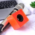 thumbnail image 2 of 2 Pcs Logo Portable en ABS Moulé par Injection de Forme Carrée pour Micro/micro d'Entrevue, Logo de Station de Drapeaux (Orange), 2 of 9
