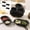 Black2, variant on LWVITH 4 Pack Multi-Grid Seasoning Dishes, Plastic Compartment Dipping Sauce Plates, Soy Vinegar Condiment Tray for Hot Pot Barbecue Sushi Dumplings, Appetizer Snack Server for Home Restaurant Party