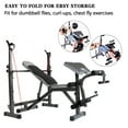 Adjustable Weight Bench Olympic Foldable Workout Bench Set with Barbell