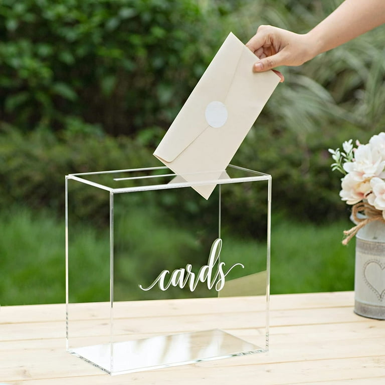 Wedding Gift Card Box Wedding Card Box With Slot Rustic -  UK