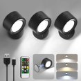 thumbnail image 1 of Luces LED de pared Lightbiz, 3 unidades con control remoto de 3000 mAh, 1 of 7