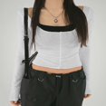 thumbnail image 2 of T-Shirts Courts Unis pour Femmes avec Camisoles Sans Manches, 2 of 5