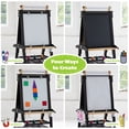 thumbnail image 6 of Little Partners Deluxe Learn 'N Play Toddler Easel for Kids, Two-Sided Art Center with Chalkboard, Magnetic Dry Erase Whiteboard, Paper Feed, Storage Bins, Paint Containers - Charcoal with Natural, 6 of 9