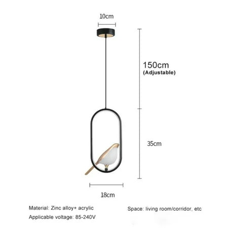 

ZHNYEG Luxurious Nordic Magpie Pendants Lights - Elegant Stylish Lighting Fixture for Home Decor - Creative Light Luxury Design Hanging Lamp - Sleek LED Chandelier with Postmodern Persona