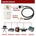 thumbnail image 3 of 6 Feet Propane Adapter Hose with Gauge, Rubber, 3 of 7