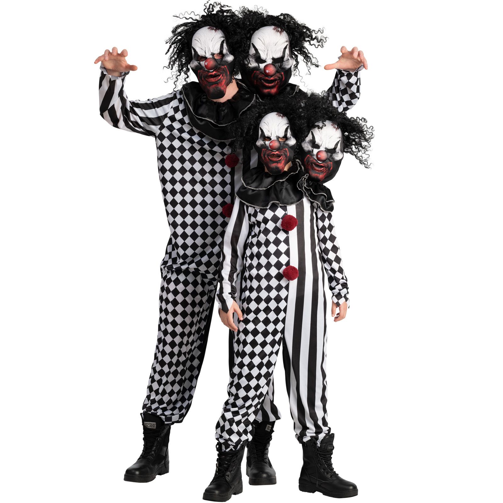 Morph Kids 2 Headed Killer Clown Costume Boys Girls Scary Halloween Halloween Multi-color S - image 4 of 7