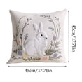 thumbnail image 3 of Easter Rabbits Mushrooms Embroidered Cushion Cover Living Room Bed Sofa Cushion Cover, 3 of 6