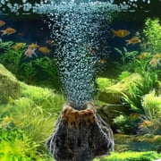 Aquarium Volcano Fish Tank Decorations Bubbler Ornament Bubble Air Stone