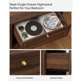 thumbnail image 4 of EYYTHUNG Farmhouse Nightstand Set of 2, Large Bedside End Table with Drawer & Open Storage, Mid Century Wood Night Stand, Brown, 4 of 6