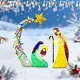 thumbnail image 4 of Lighted Nativity Scene Christmas Decoration with Holy Family, Illuminated Yard Lawn Garden Outdoor Decor for Holiday Party,Home,Patio,Terrace,Easter Gifts,Festive Holiday Decor, 4 of 8