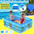 thumbnail image 1 of 120/130/150cm Inflatable Swimming Pool,Family Swimming Pool, Home Backyard Outdoor Kids Paddling Pools, 1 of 8
