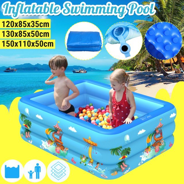 120/130/150cm Inflatable Swimming Pool,Family Swimming Pool, Home Backyard Outdoor Kids Paddling Pools