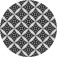 thumbnail image 1 of Ahgly Company Indoor Round Patterned Charcoal Black Area Rugs, 4' Round, 1 of 6