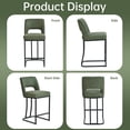 thumbnail image 5 of Usaint Modern C-Shaped Counter Stools Set of 4 Ergonomic Kitchen Bar Stools for Kitchen Island, Counter, Home,Green, 5 of 8