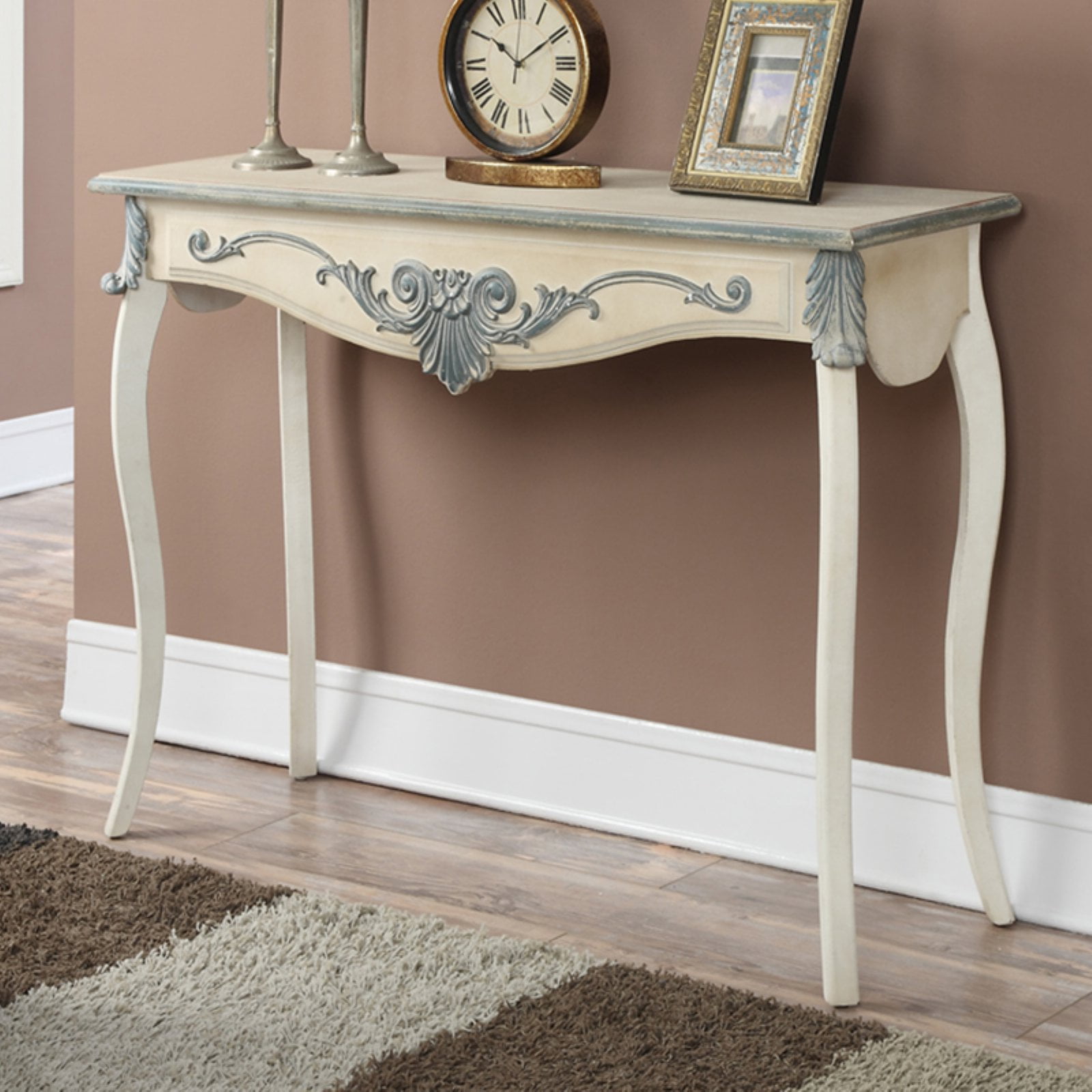 Convenience Concepts French Provence Park Lane Console Table, Antique